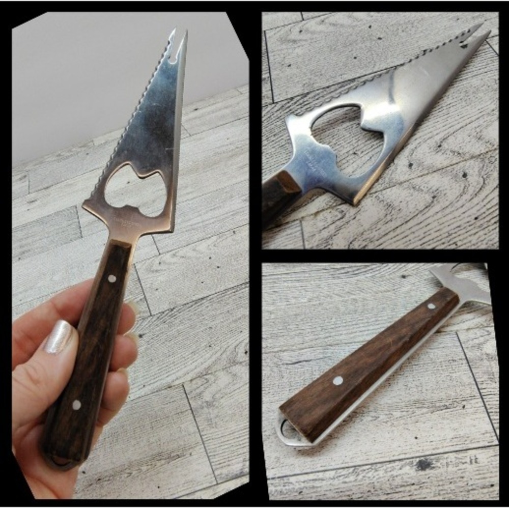 Mid Century Vintage Cheese‎ Taster Knife Bottle Cap Opener Japan Fork Tip